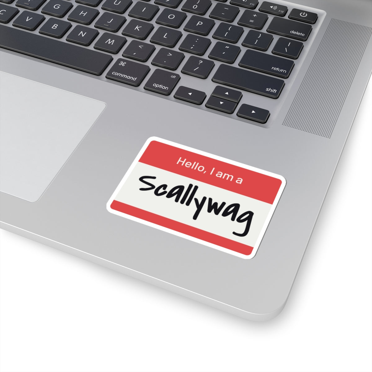 Scallywag Nametag Sticker