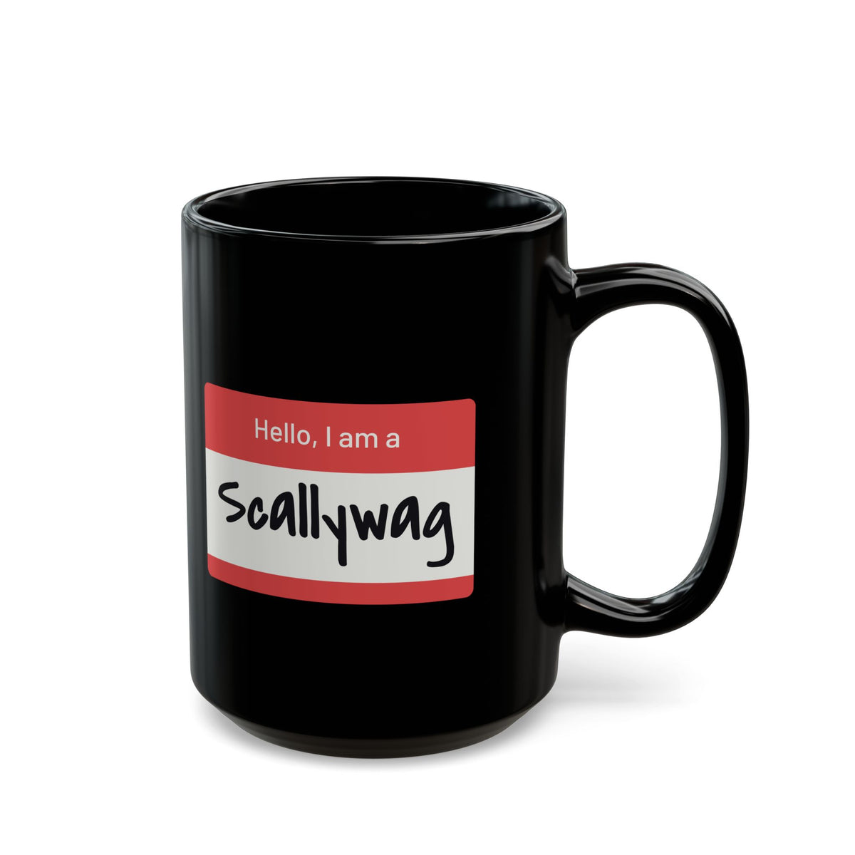 Scallywag Nametag Mug - Black