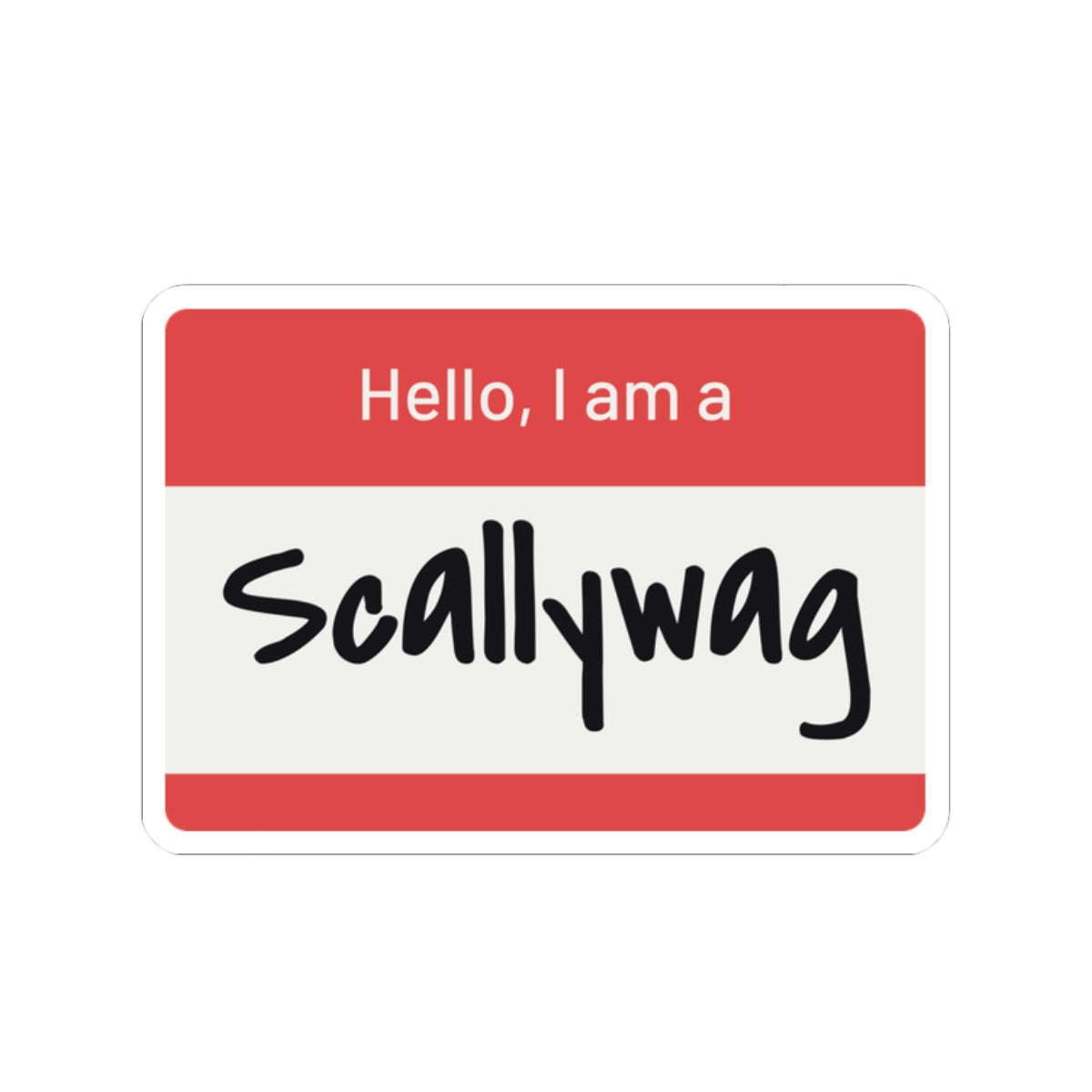 Scallywag Nametag Sticker